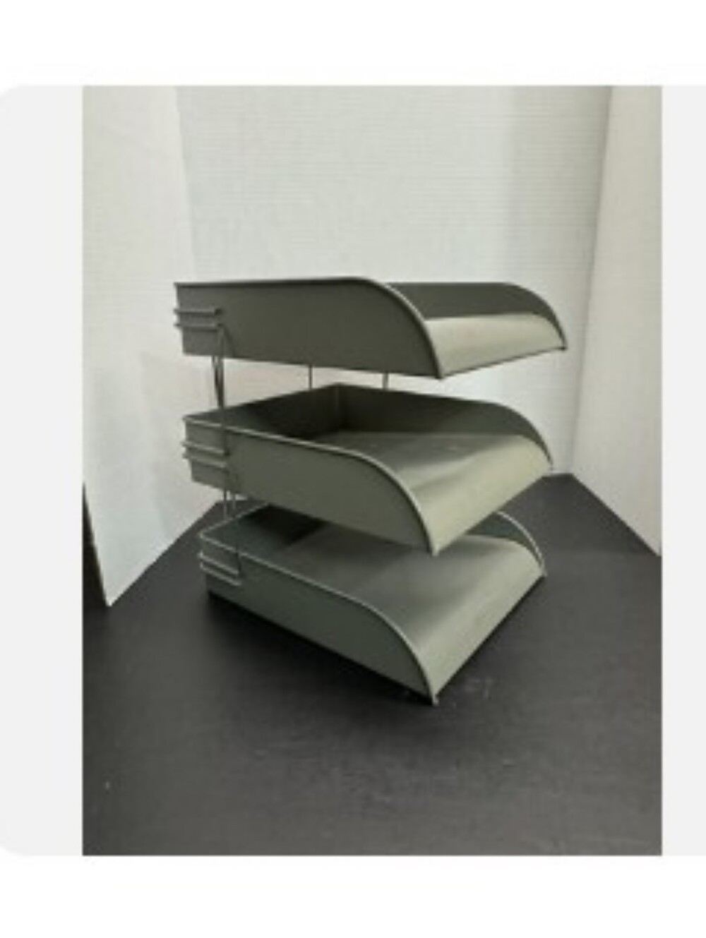 Vintage GW Systems Industrial Metal Letter Trays (2) Globe Wernicke Industrial
